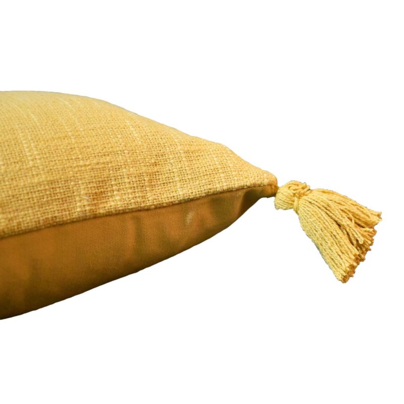 GoodHome Twain dekorationspude 45 x 45 cm i sennepsgul