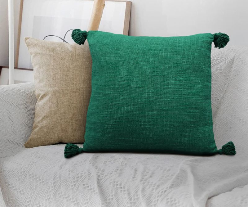 GoodHome Twain dekorationspude 45 x 45 cm i grøn