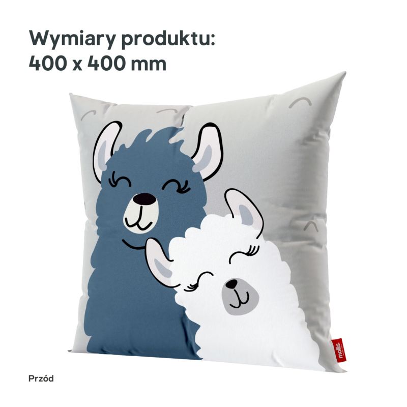 Stegu pude 40 x 40 cm kvadratisk alpaka - 1 stk.