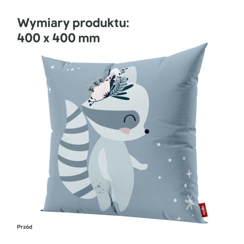 Stegu pude 40 x 40 cm Vaskebjørne - 1 stk.