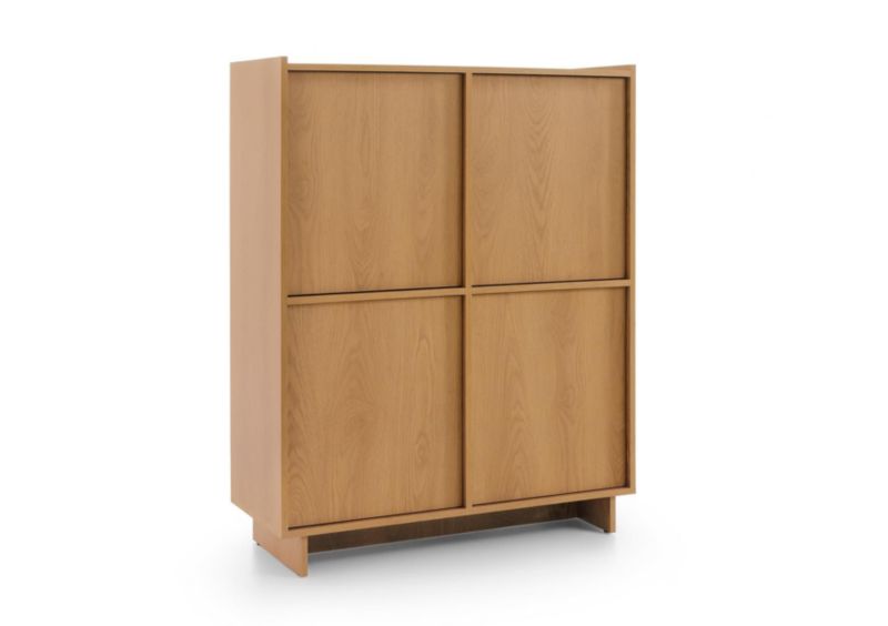 Høj Kommode SUNA 98x124 cm Eg Karmel Japandi