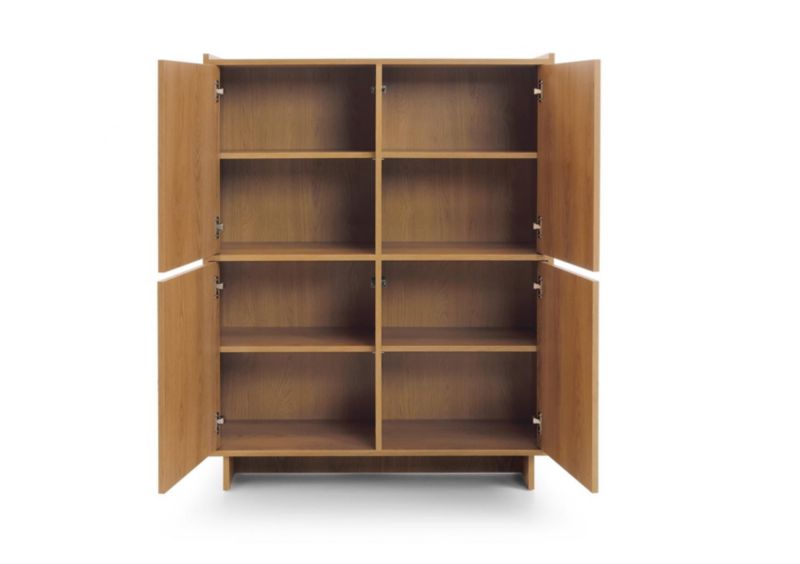 Høj Kommode SUNA 98x124 cm Eg Karmel Japandi