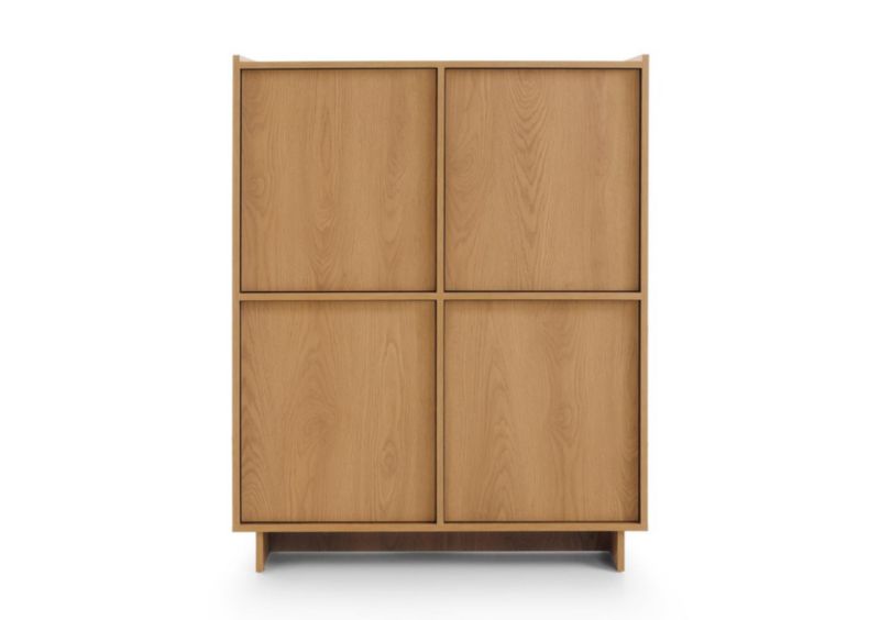 Høj Kommode SUNA 98x124 cm Eg Karmel Japandi