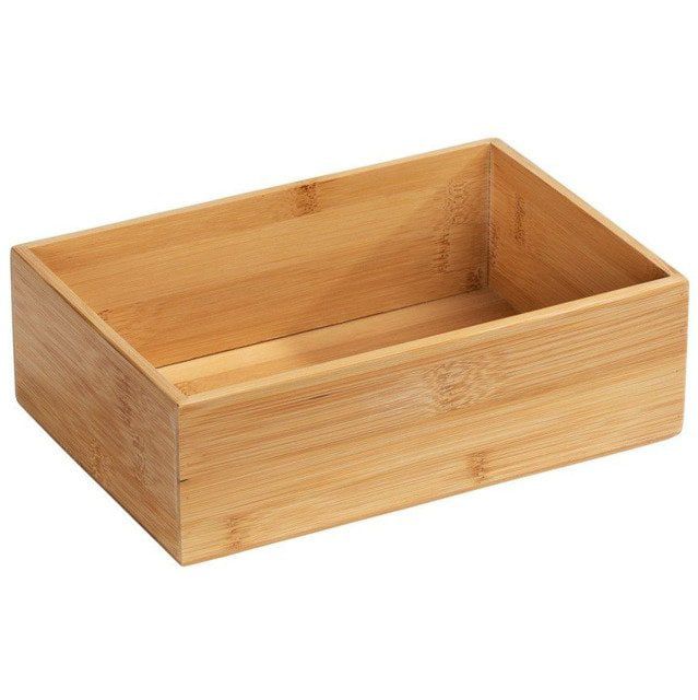 Bambus Badeværelsesbeholder 22x15x7 cm Brun Fugtbestandig