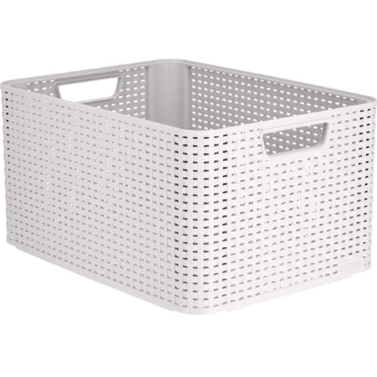 Opbevaringsbeholder 30L Curver Style, lys grå, 1 stk.