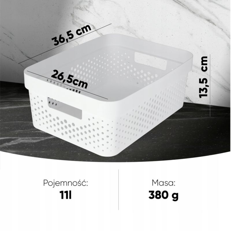 Curver Infinity opbevaringsboks 11L, hvid