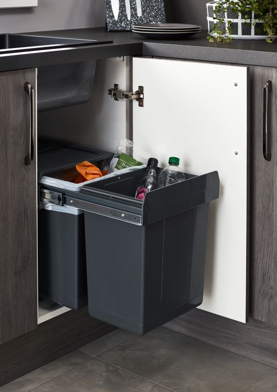 GoodHome Vigote 2-kammer affaldssorteringsbeholder 36 l