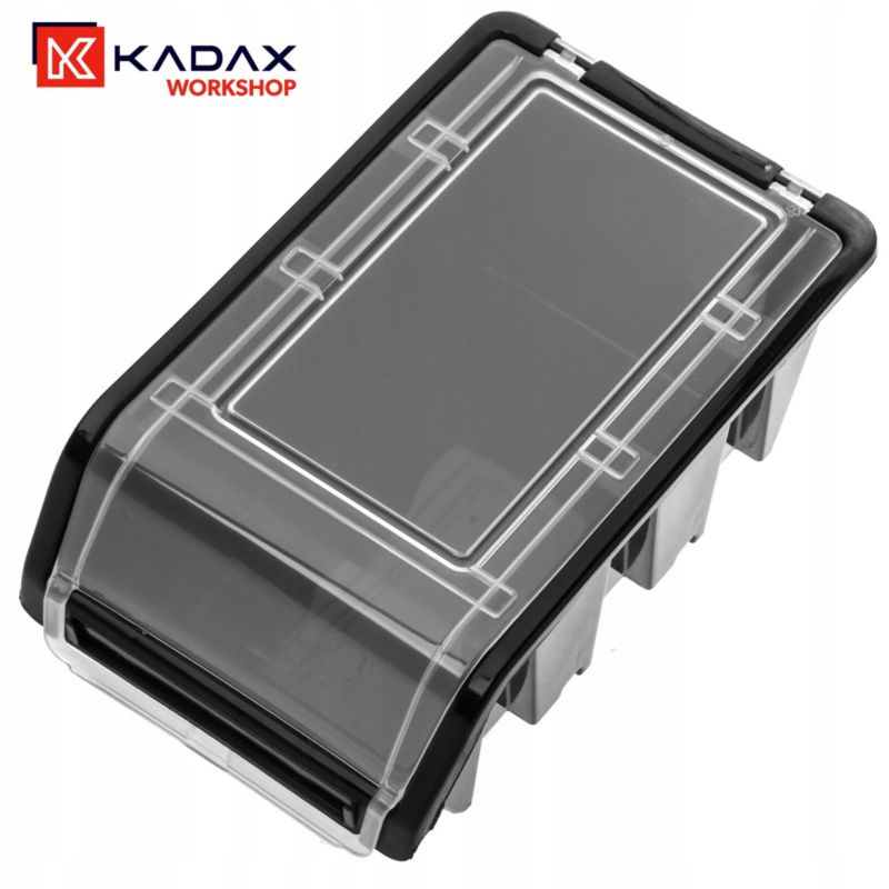 KADAX opbevaringsbakke med låg, organiseringsbakke 155x100x70 mm