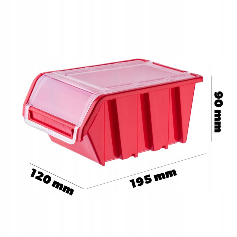 KADAX opbevaringsbakke med låg, organiseringsbakke 195x120 mm, 20 stk.