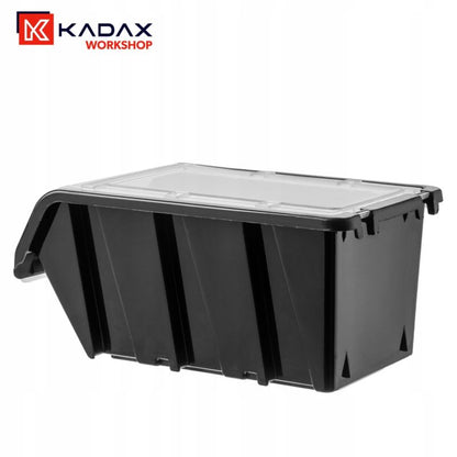 KADAX opbevaringsbakke med låg, organiseringsbakke 195x120x90 mm