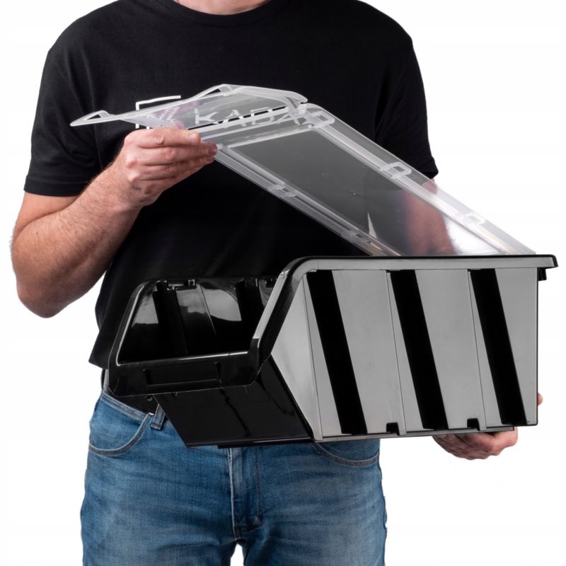 KADAX opbevaringsbakke med låg 490 x 298 x 210 mm, 1 stk.