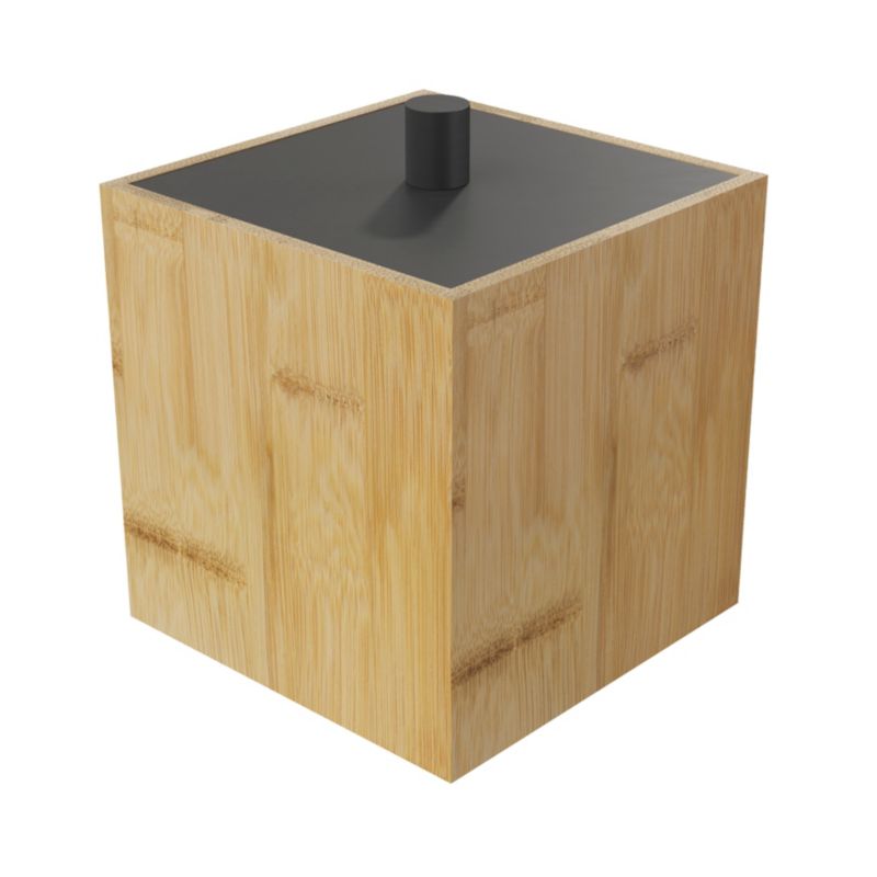 Bambusbeholder til Vatrondeller Sort 9,5 x 9,5 x 11,5 cm