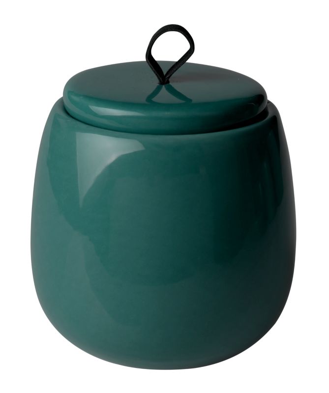 Keramisk Kosmetikbeholder Lido 10,5x10,5x10 cm Grøn