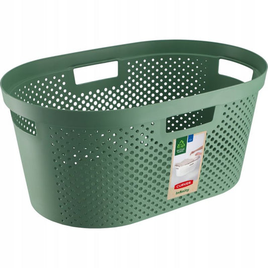 Curver Infinity 40L tøjkurv i grøn