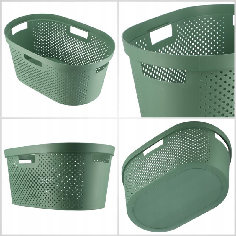 Curver Infinity 40L tøjkurv i grøn