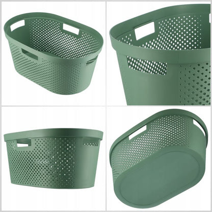 Curver Infinity 40L tøjkurv i grøn