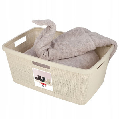 Curver Jute vasketøjskurv 46L i creme