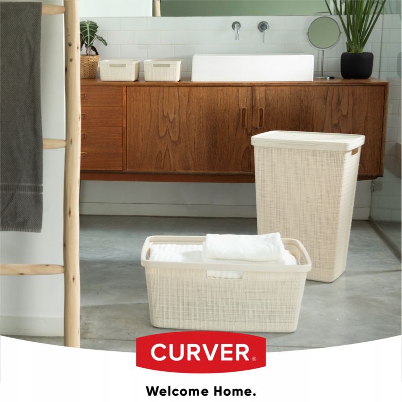 Curver Jute vasketøjskurv 46L i creme