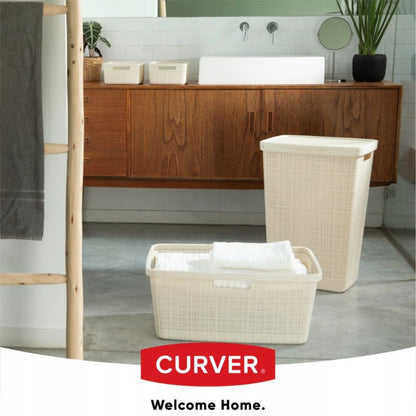 Curver Jute vasketøjskurv 46L i creme