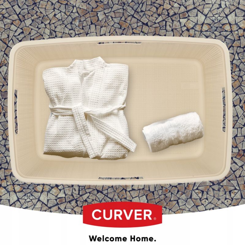 Curver Jute vasketøjskurv 46L i creme