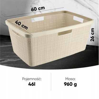 Curver Jute vasketøjskurv 46L i creme