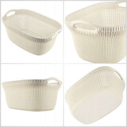 Curver Knit 40L tøjkurv i creme