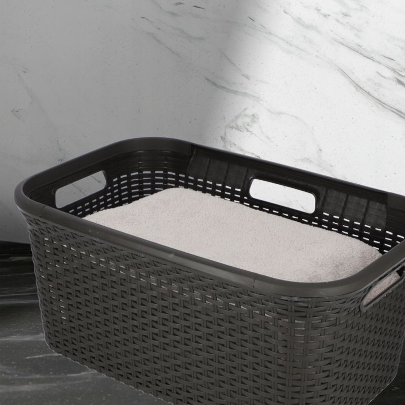 Curver Natural Style 45L vasketøjskurv i brun