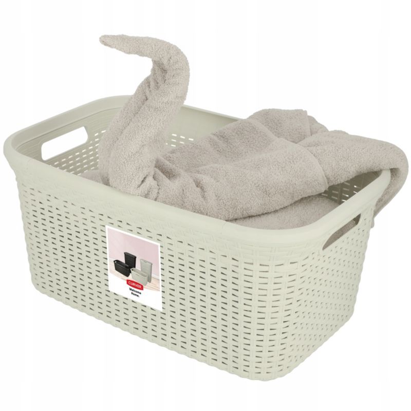 Curver Natural Style vasketøjskurv 45L i creme