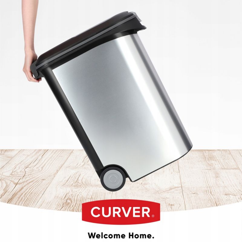 Curver Pet Life foderbeholder 62 x 28 cm, sølv