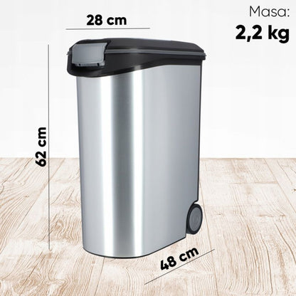 Curver Pet Life foderbeholder 62 x 28 cm, sølv