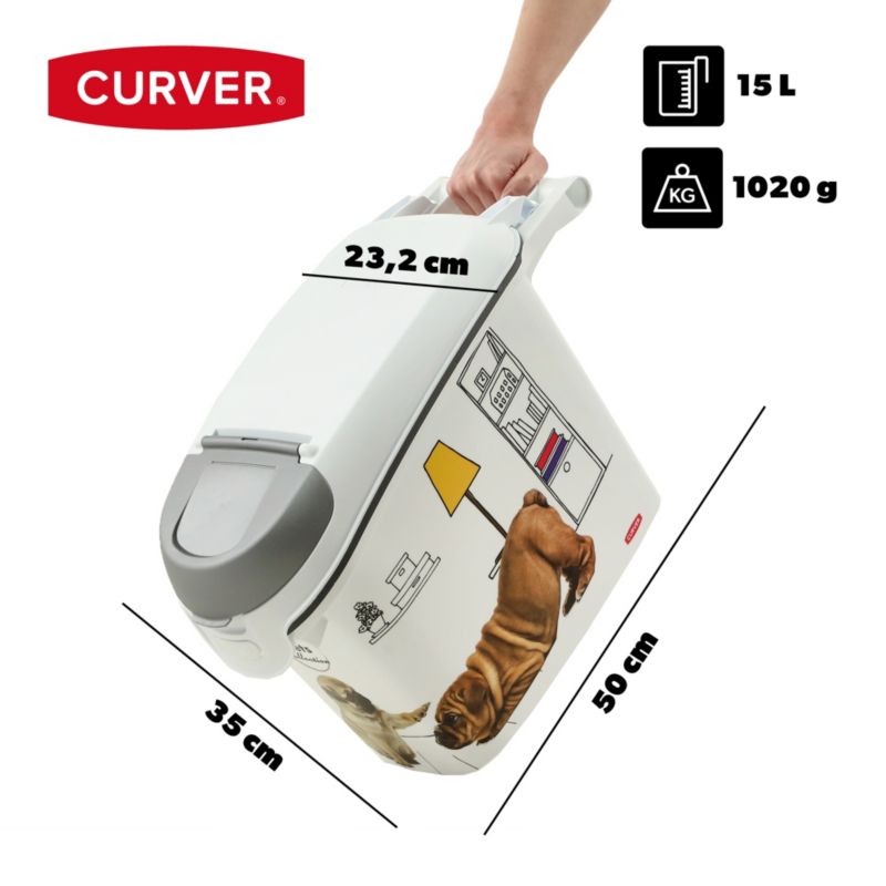 Curver Pet Life madbeholder til hund 15 L