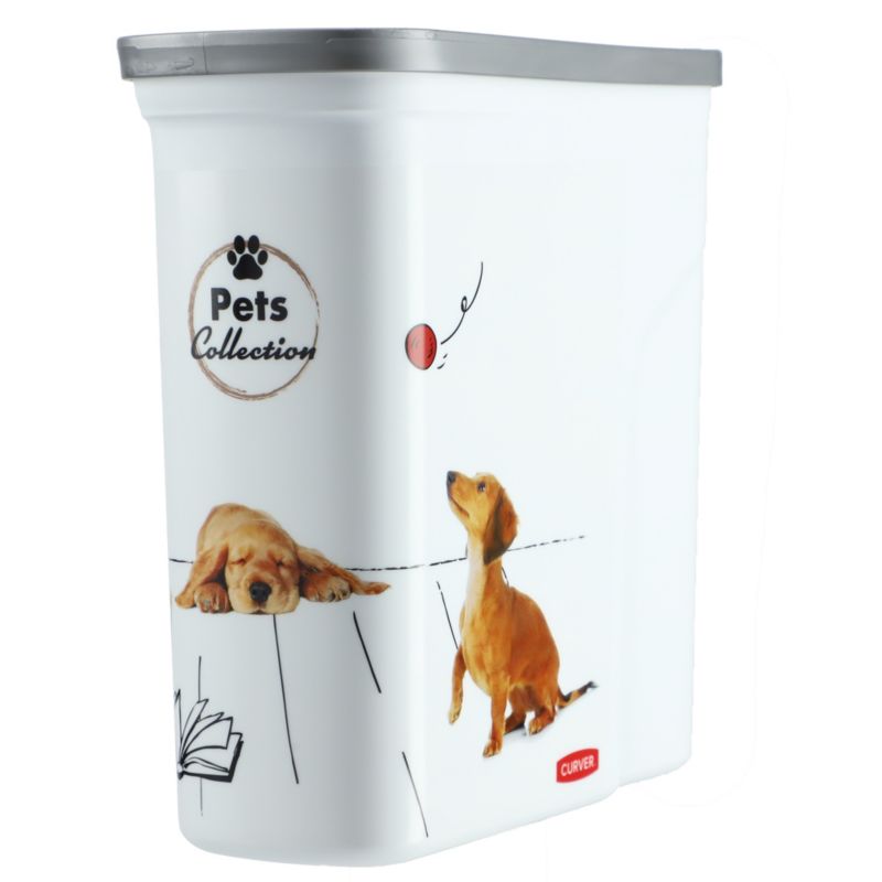 Curver Pet Life hundefoderbeholder 2 l hvid med hund, 1 stk.