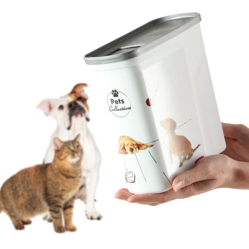 Curver Pet Life hundefoderbeholder 2 l hvid med hund, 1 stk.