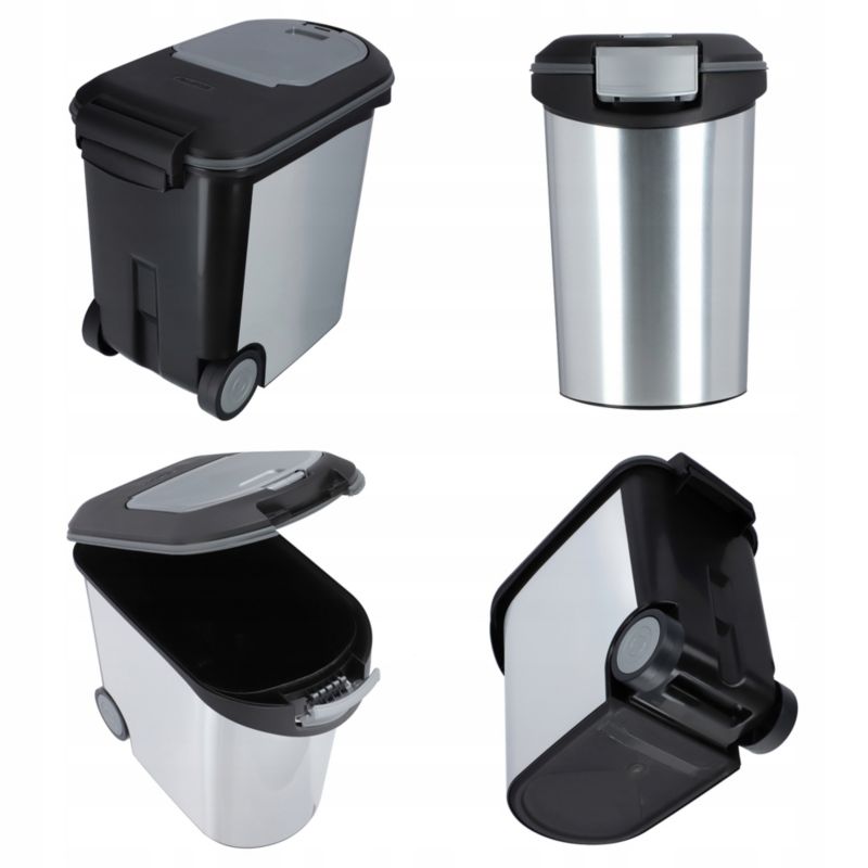 Curver madbeholder til kæledyr 35L, sølv