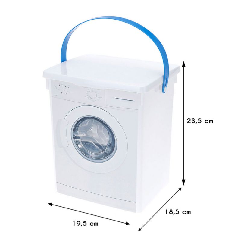 Vaskepulverbeholder 5 L Hvid 23,5x19,5x18,5 cm