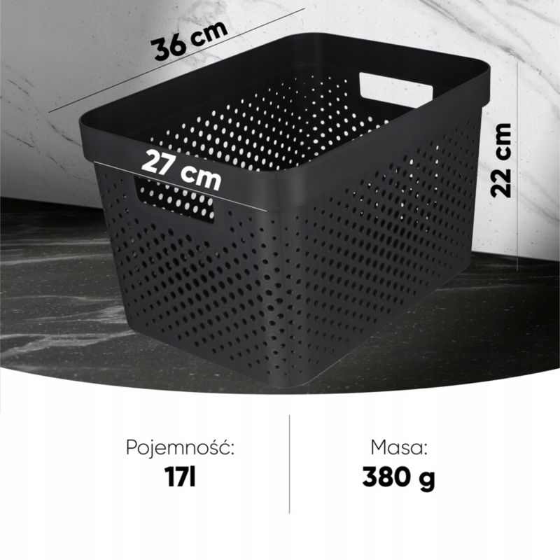 Infinity Eko Curver plastikbeholder 17L, antracit