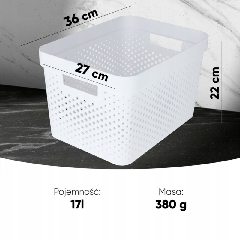 Infinity Eko Curver plastikbeholder 17L, hvid