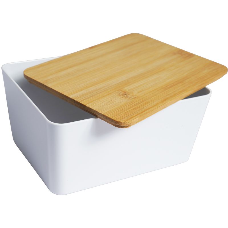 Opbevaringsboks Sepio Mona 17,5 x 13 x 8,5 cm Hvid