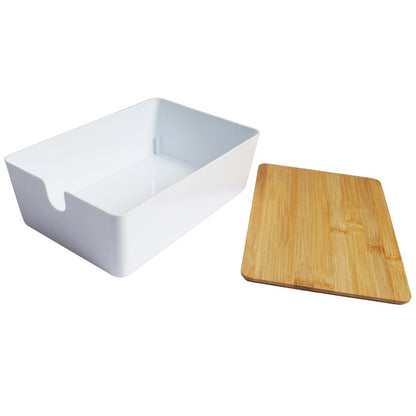 Opbevaringsboks Sepio Mona 26 x 17,5 x 8,5 cm Hvid