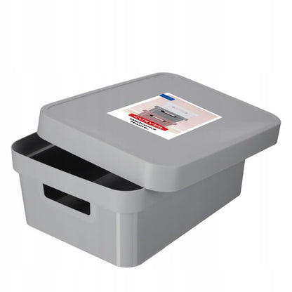 Curver Infinity opbevaringsboks med låg 11L, grå glat