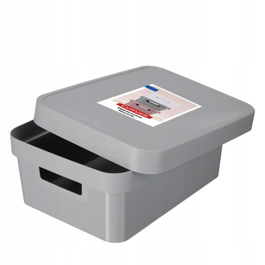 Curver Infinity opbevaringsboks med låg 11L, grå glat