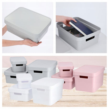 Curver Infinity opbevaringsboks med låg 11L, grå glat