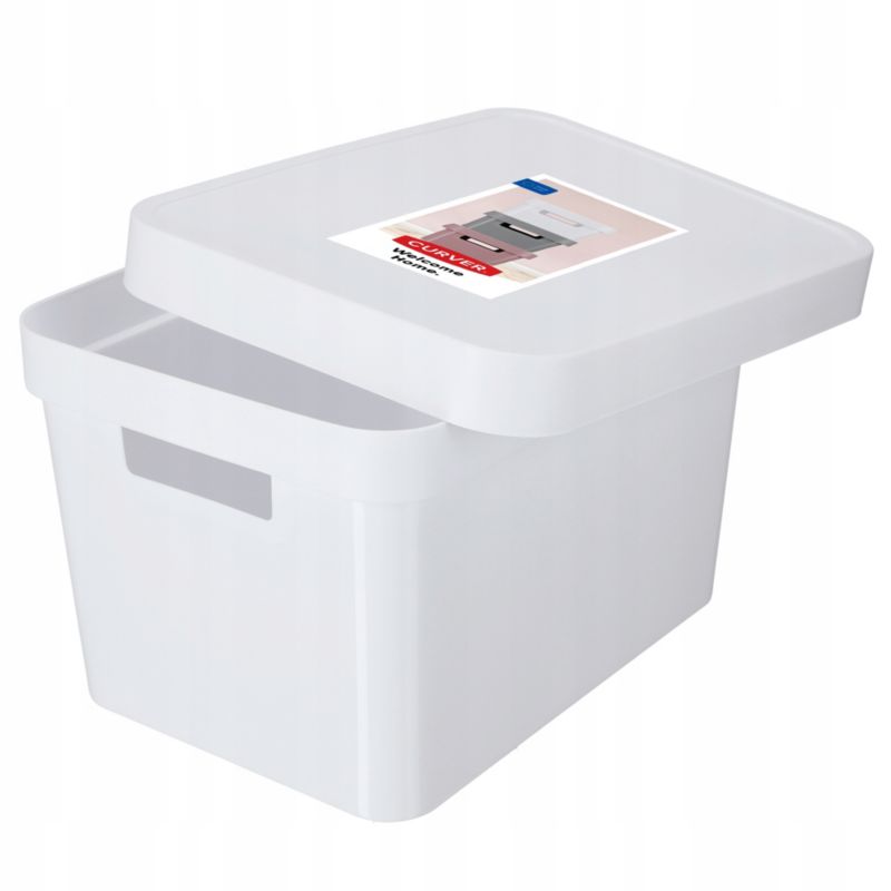 Curver Infinity opbevaringsboks med låg 17L, hvid