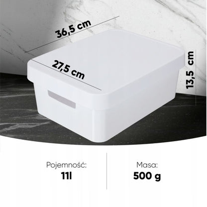 Opbevaringsboks med låg Infinity Curver 11L, hvid