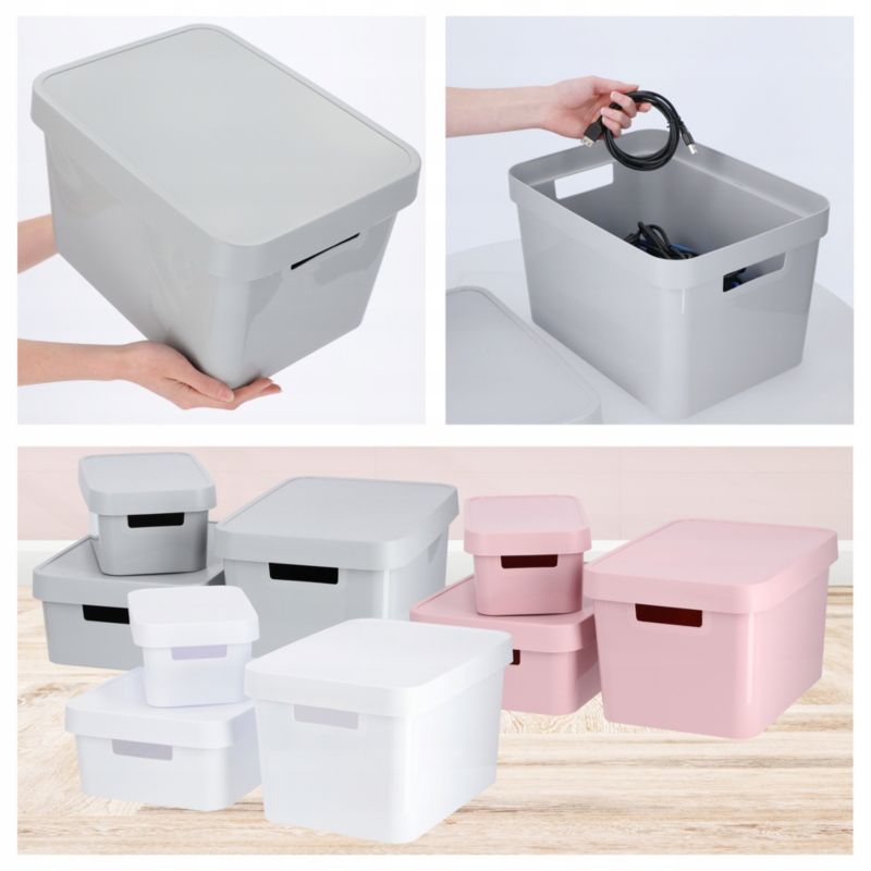 Infinity Curver opbevaringsboks med låg 17L, lys grå