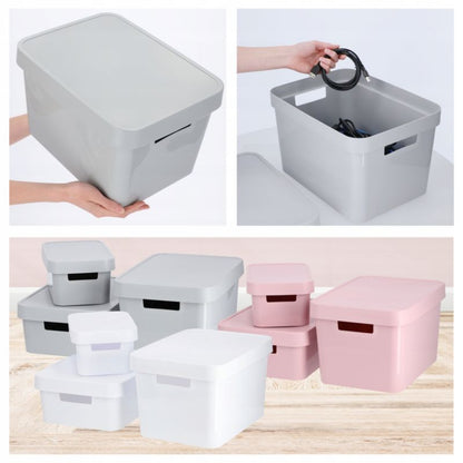 Infinity Curver opbevaringsboks med låg 17L, lys grå