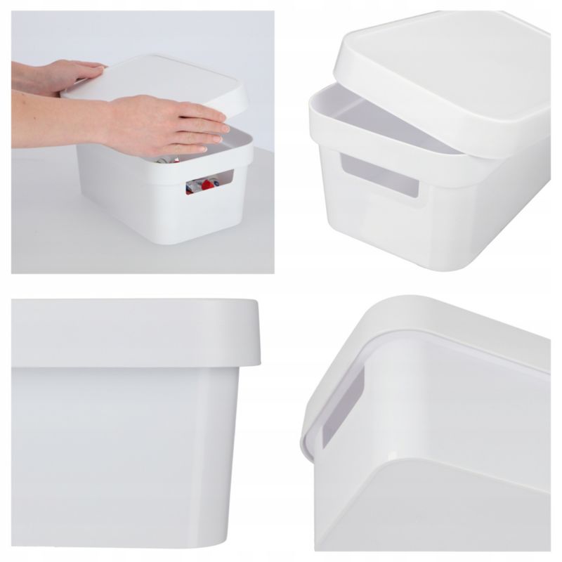 Opbevaringsboks med låg Infinity Curver 4,5 L, hvid