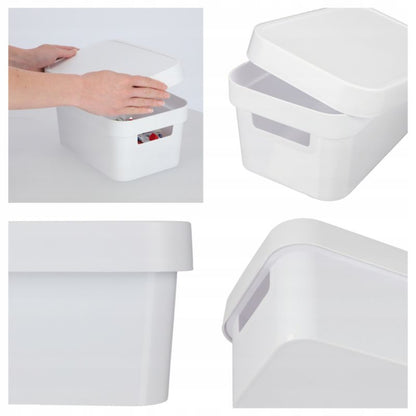 Opbevaringsboks med låg Infinity Curver 4,5 L, hvid