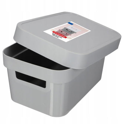Opbevaringsboks med låg Infinity Curver 4,5L, lys grå