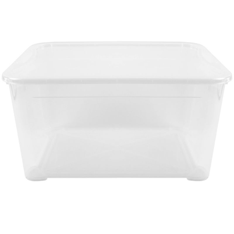 Curver T Box opbevaringsboks med låg 47L, transparent, 1 stk.